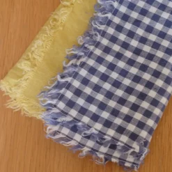 Serviet • Hør • Ocre • Gul med Frynser