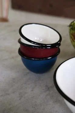 Snackskål • Emalje • Petroleum