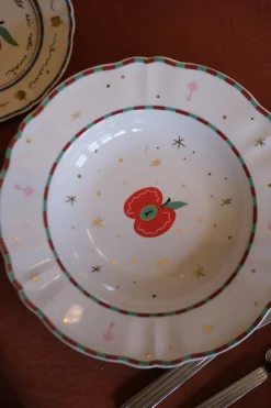 Tallerken • Dyb • 23 cm • Æble • UDGÅR