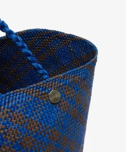 Taske • Palmeblade • Blå & Brun • Medium