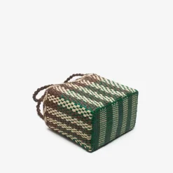 Taske • Palmeblade • Grøn & Brun • Bokstaske