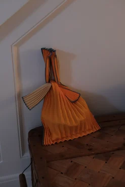 Taske • Plisseret • Bio nedbrydelig • Mini • Orange & Beige