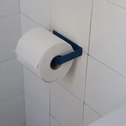 Toiletrulleholder • Metal • Blå