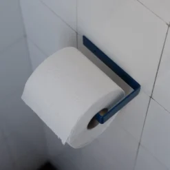 Toiletrulleholder • Metal • Blå