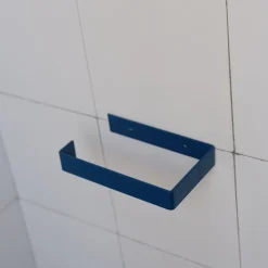 Toiletrulleholder • Metal • Blå