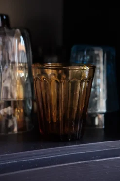 Vandglas • Mundblæst • Brændt Orange