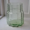 Vase • Glas • Transparent Grøn • Mellem
