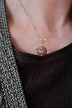 Vedhæng til halskæde • Murano • Jade + Gul