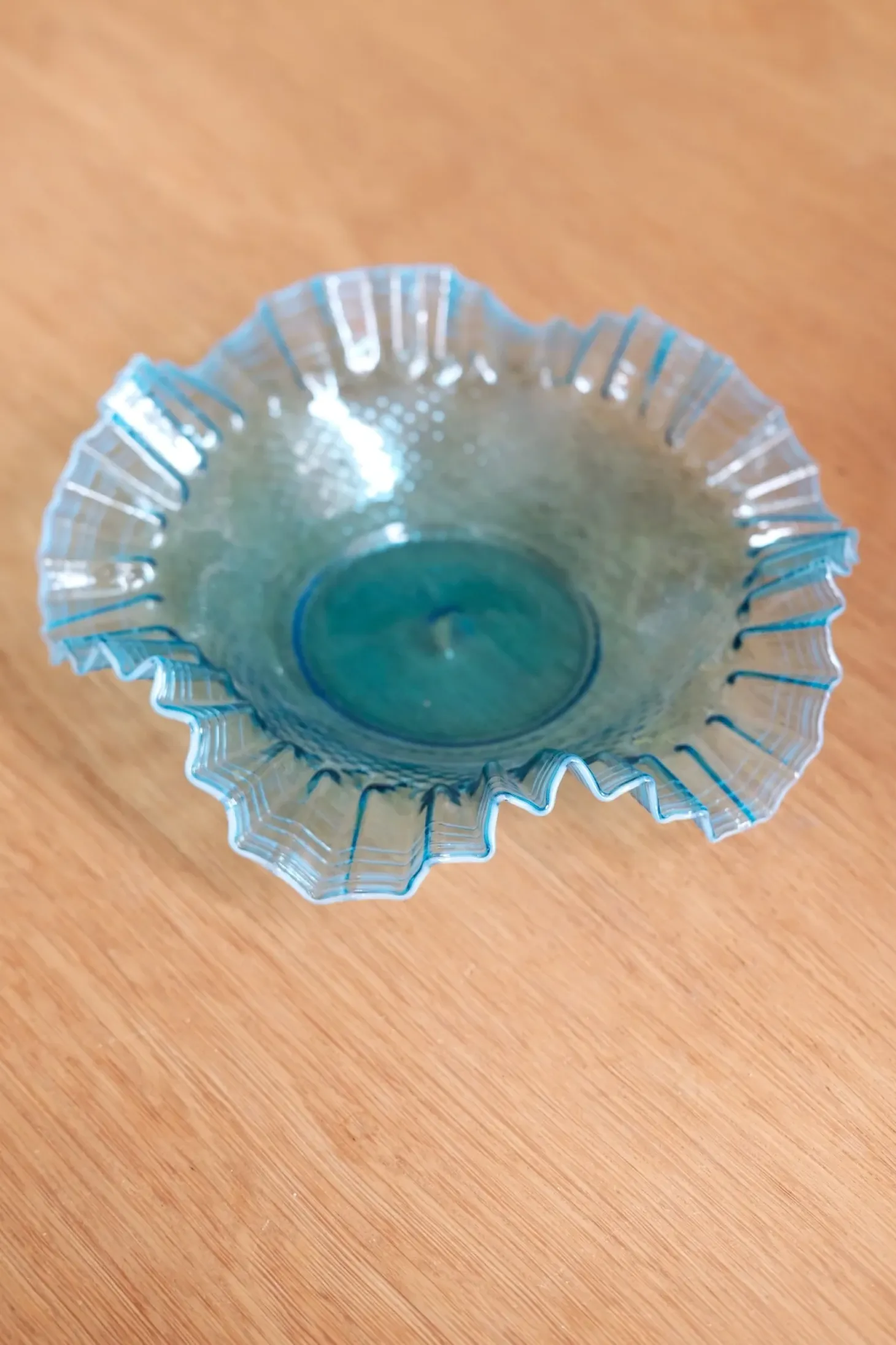 Vintage • Skål • Glas • Blå