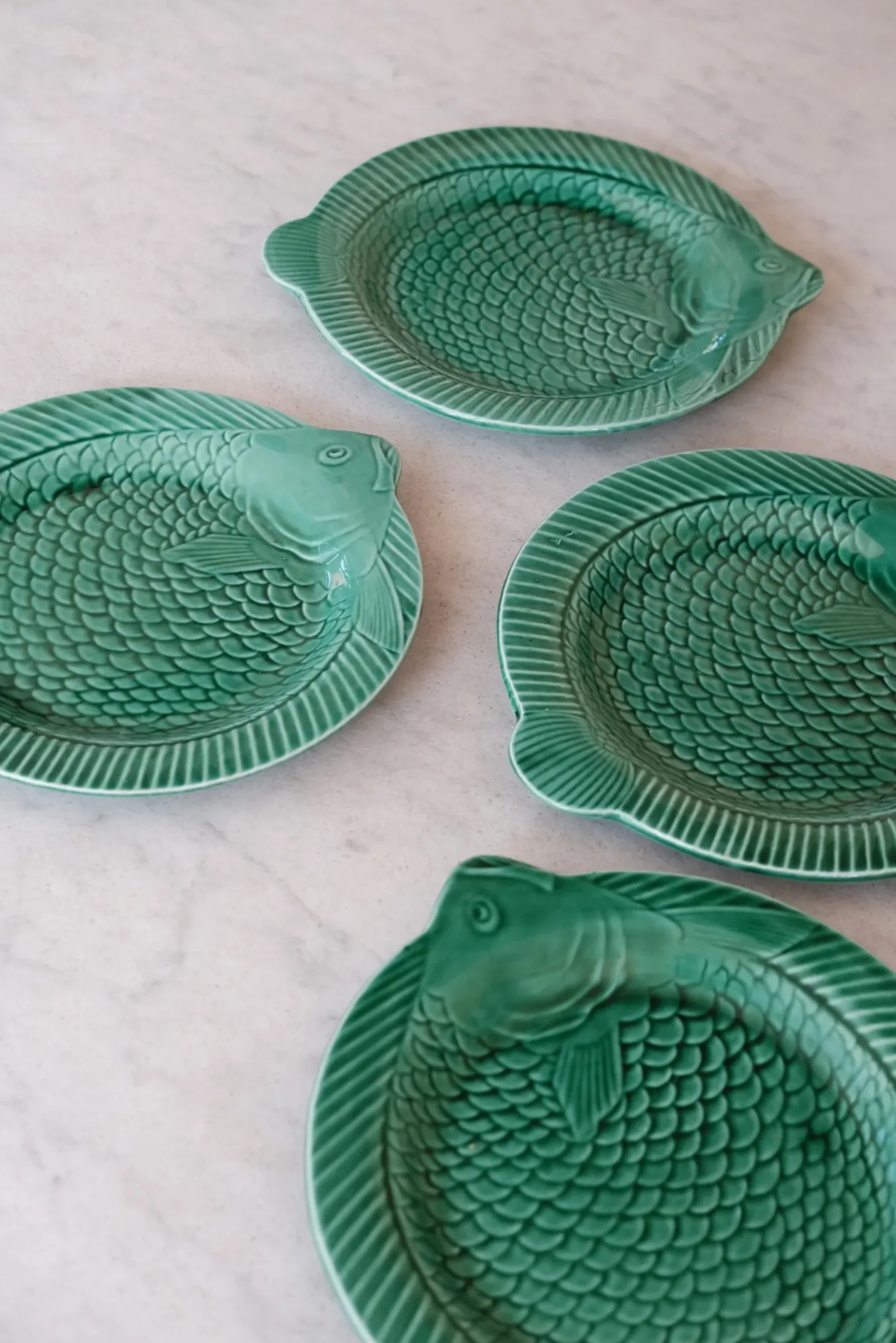 Vintage • Tallerken • Sarreguemines Fajence • Fisk