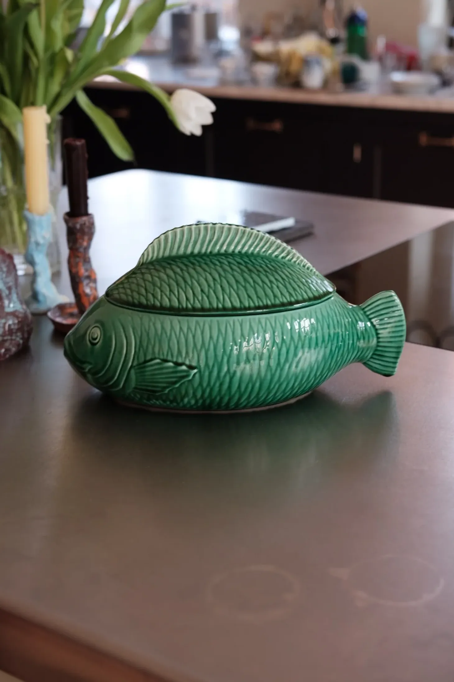 Vintage • Terrin • Sarreguemines Fajence • Fisk