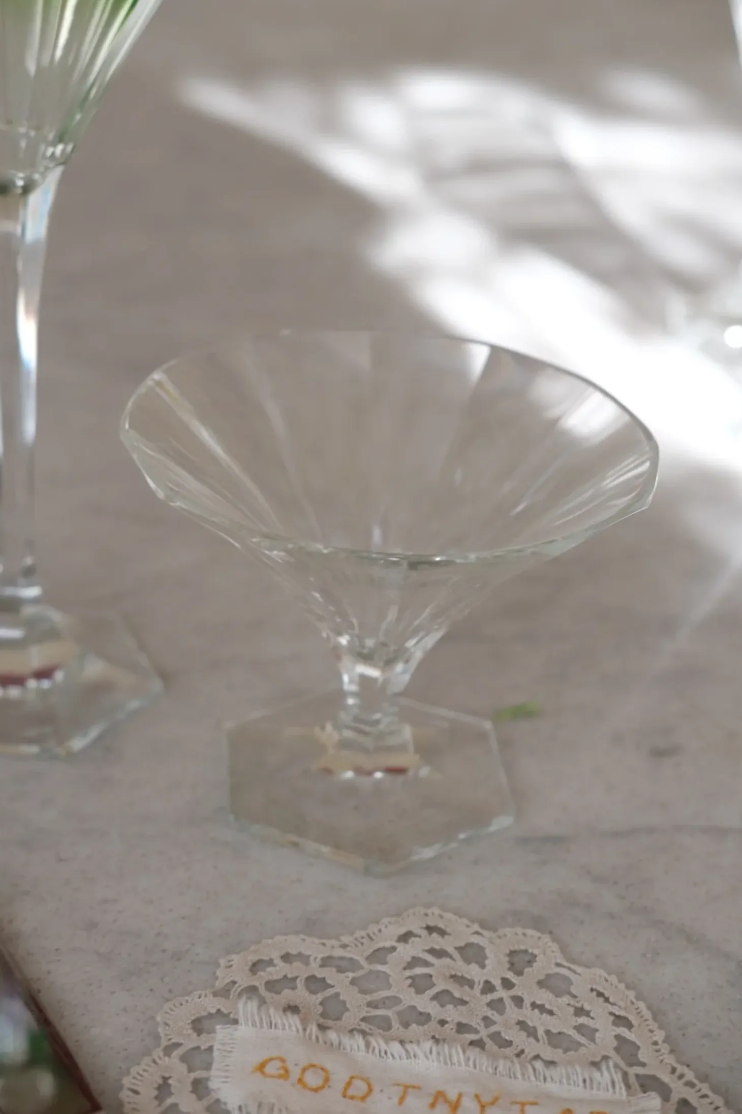 Vintage Champagneskål • Krystal • Glas • Art Deco