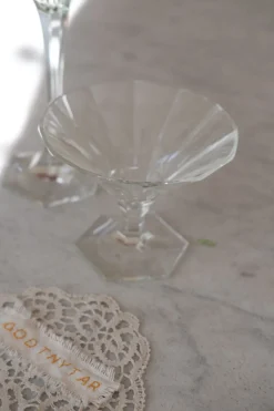 Vintage Champagneskål • Krystal • Glas • Art Deco