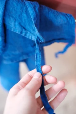 Viskestykke • Hør • Mini Forklæde • Rayure Indigo