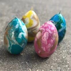 Voks Lys • Marmoreret Æg • Blågrøn